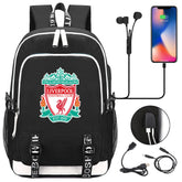 Liverpool Football Club USB Charging Backpack School Note Book Laptop Travel Bags